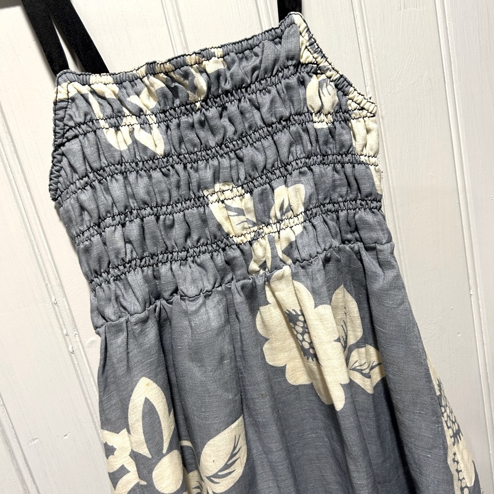 Linen Hawaiian Flower Sundress